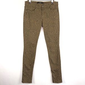 Joe's Tan Leopard Print Chelsea Skinny Jeans